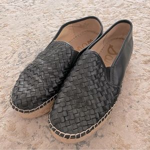 Sam Edelman Woven Black Leather Shoes